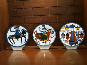 Hand painted set of 3 Turkish Table/Wall Plates