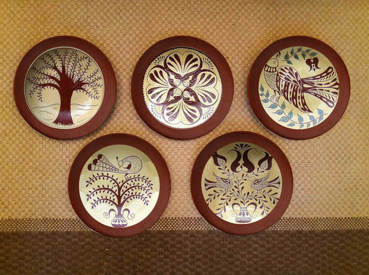 5 Plate Set-German Redware