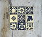 Hand painted set of 9 Mexican Talavera Tiles-001