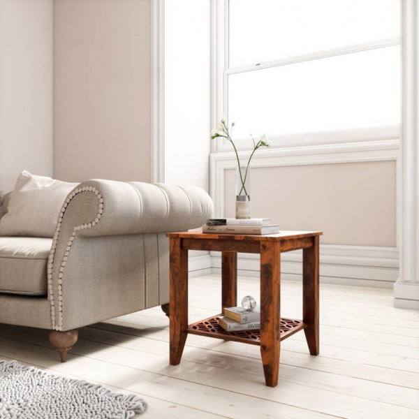 Side table in honey finish