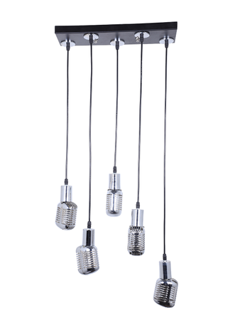 Set of 5 Jazz Microphone Pendant Light without background