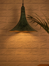 Load image into Gallery viewer, Vintage Gramophone Horn Pendant Light in Patina Finish