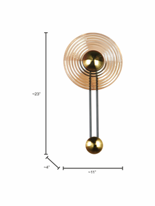Modern Golden Pendulum Light dimensions