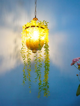 Planter Glass Jar Hanging Pendant Light placement on wall