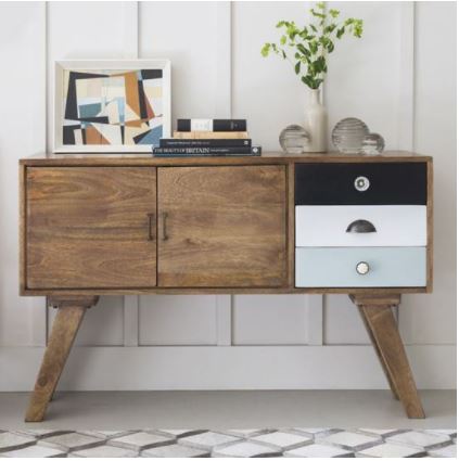 2 Door 3 Drawer Wooden Sideboard