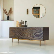 Load image into Gallery viewer, Sand-dune Inspired Solid Mango Wood Sideboard