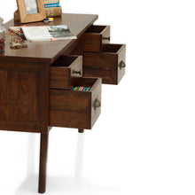 Load image into Gallery viewer, Prague Study Table - Mahogany side view