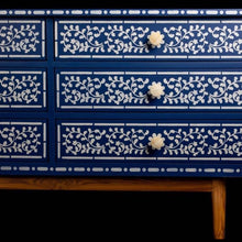Load image into Gallery viewer, Bone Inlay Inspired Hand Painted Chest Of Drawers