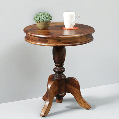 sheesham wood round coffee table