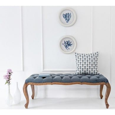 Velvet Frame Bench Upholstered