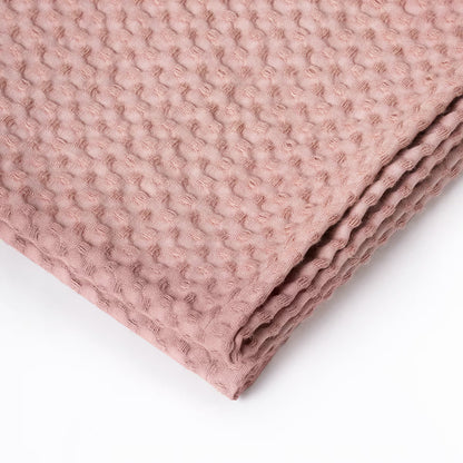 Old Rose colour waffle Throw blanket, 100% cotton, 50X60 inches