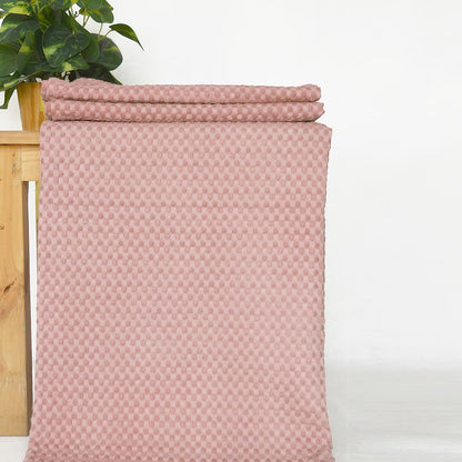 Old Rose colour waffle Throw blanket, 100% cotton, 50X60 inches