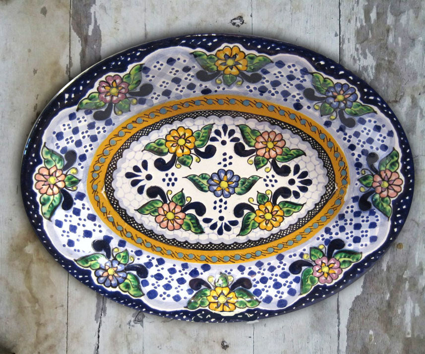 Hand painted Mexican wall plate(Charger)