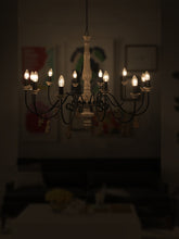 Load image into Gallery viewer, Chic French country 12 light rustic white chandelier