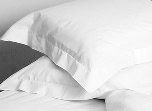 200TC, white premium cotton percale pillow cover