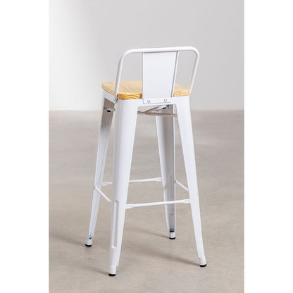 High Stool with Backrest