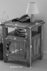 side table with dimensions