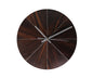 Facet Wood Wall Clock - Brown & Silver