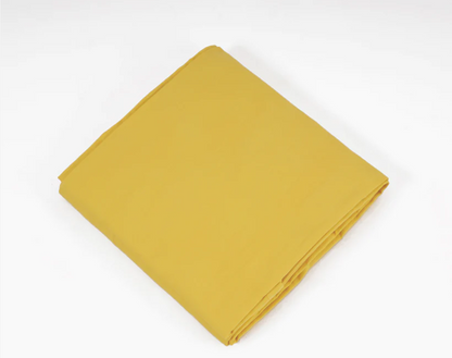 YELLOW 300TC flat sheet set, premium pure cotton satin, Sizes available