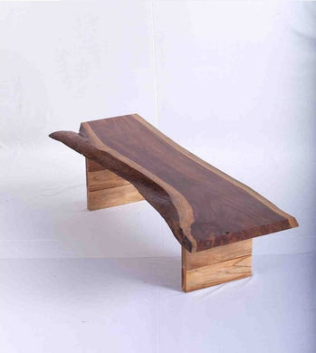 Rustic wooden bench Clear