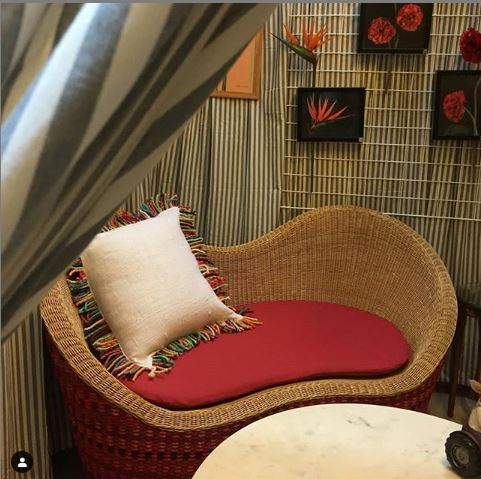The Love Seat in Cane