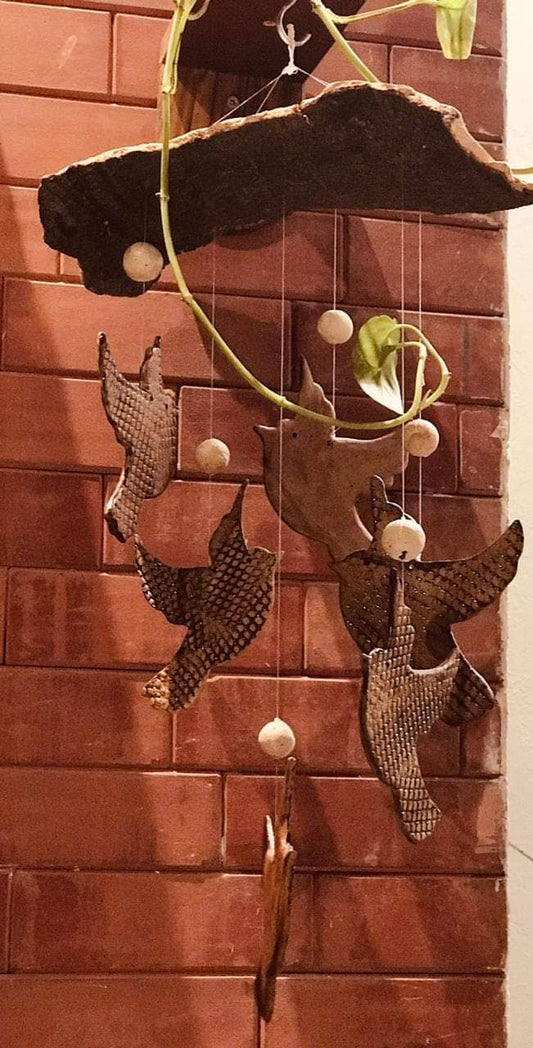 Ceramic bird wind chime