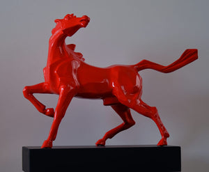 Fiberglass Horse Sculpture - Red