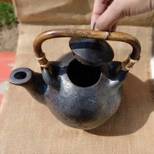 Load image into Gallery viewer, Longpi Black Pottery Flame-Safe Kettle Mugs Set