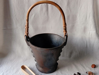 Longpi Black Pottery Ice Bucket Large