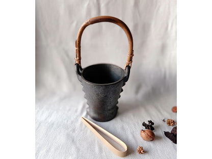 Longpi Black Pottery Ice Bucket Small