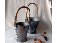 Load image into Gallery viewer, Longpi Black Pottery Ice Bucket Large
