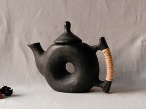 Longpi Black Pottery "Chakra" Teapot Plain