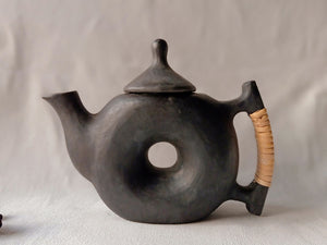 Longpi Black Pottery "Chakra" Teapot Plain