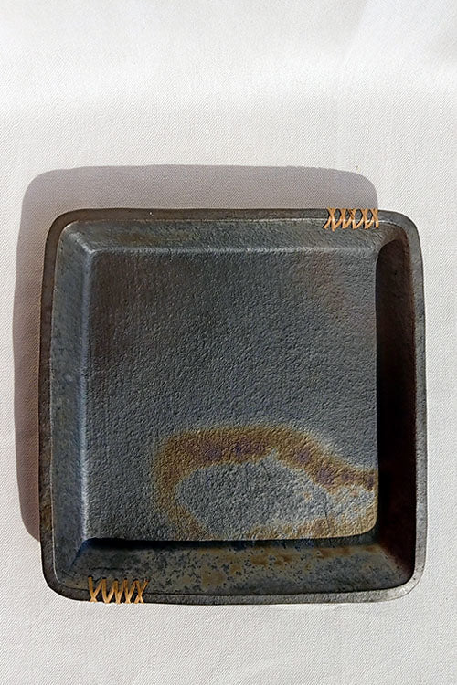 Longpi Black Pottery Square Tray