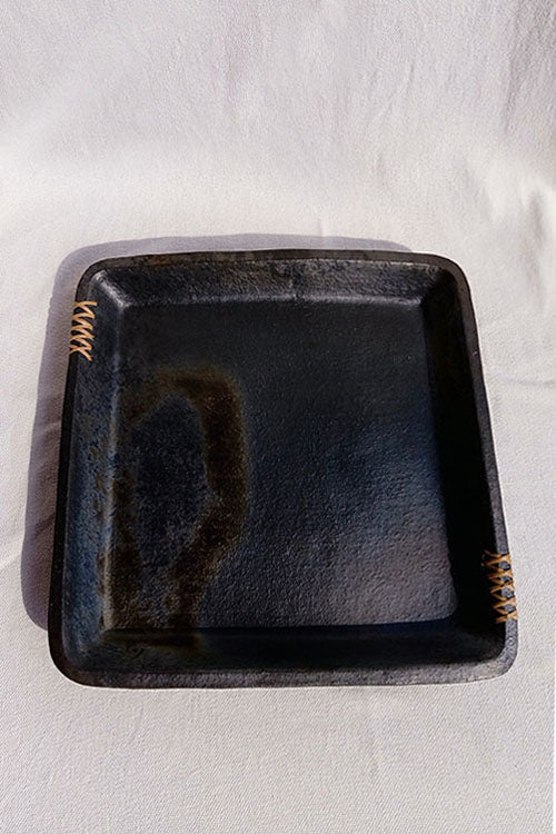 Longpi Black Pottery Square Tray