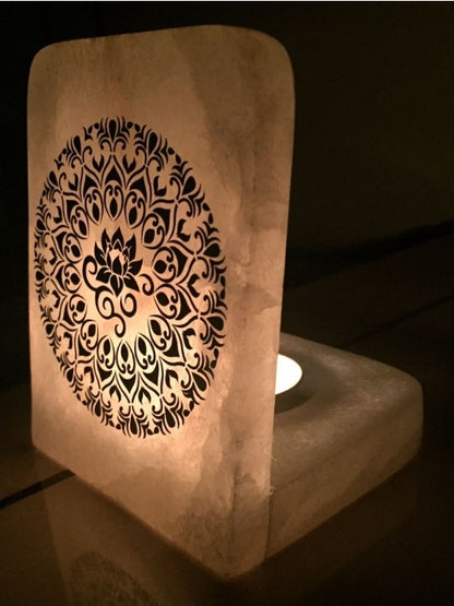 Alabaster marble tealight candle holder