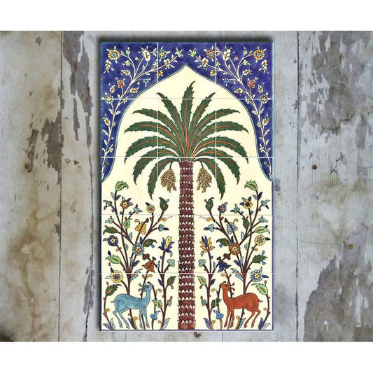 Hand-Painted Turkish Murals - Wall Tiles (Set Of 9) (TURKISH MURAL-008)