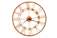 Load image into Gallery viewer, Metal Skeleton Vintage Wall Clock Big Copper Home Decor
