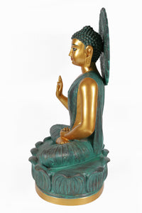 Buddha statue- Vitraka mudra-Gold