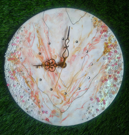 Kalasiddhiart Designer Clock - Pearl Crystal