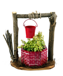 Decorative Wooden Wishing Well Planter
