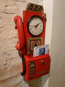 Phone Booth Letterbox Key Holder and Wall Clock