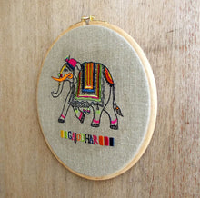 Load image into Gallery viewer, Elephant Embroidery Hoop art