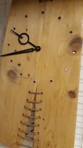 Natural Wood Crossbow Grey Distress Clock