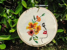 Load image into Gallery viewer, Let your mind flourish - Hand embroidered hoopart