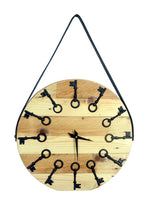 Load image into Gallery viewer, Natural Wood Key Clock