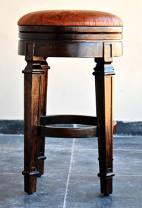 Striado bar stool in walnut finish