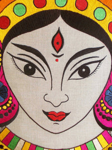 Indian goddess Durga hoop art