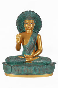 Buddha statue- Vitraka mudra-Gold