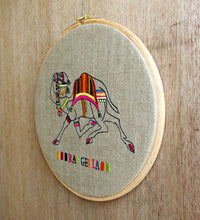 Load image into Gallery viewer, Camel embroidery Hoop art